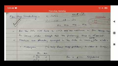 5CSE4-05, L-38, AA, Flow Shop Scheduling