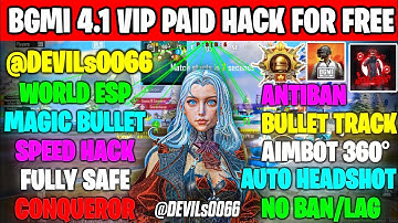 BGMI HACK 4.1 | BGMI 4.1 MOD APK | BGMI ESP HACK | BGMI NEW HACK TODAY | HOW TO HACK BGMI HACK