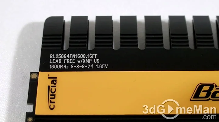 #1158 - Crucial Ballistix PC3-12800 DDR3 Dual Channel 4GB Memory with Thermal Sensor Video Review