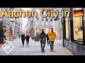 [4K] Cloudy Day City Walk - Video Tour of Aachen City - West Germany City Walk
