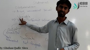 Lecture #02 Observation, Variable and types of variable in Urdu & Hindi By: Ghulam  Qadir Abro