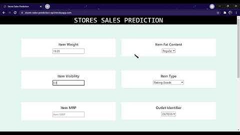 Stores Sales Prediction | BigMart Sales Predictions