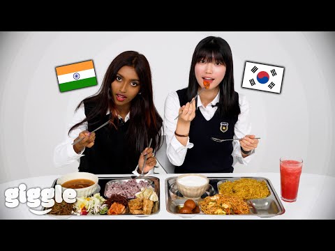 Korean vs Indian Teen SWAP THEIR SCHOOL LUNCH!