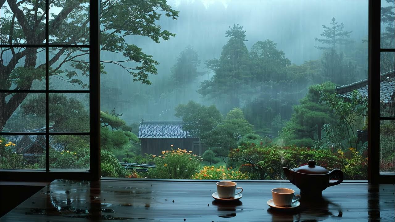 The soothing sound of rain is the music played by nature, Helps relax and sleeping The soothing sound of rain is the music played by nature, Helps relax and sleeping