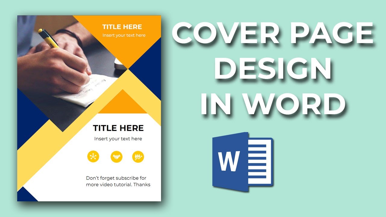 How To Make A Cover Page Design For Report And Book In Microsoft Word