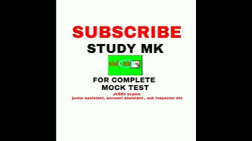 MOCK TEST FOR ALL JKSSB EXAMS .SOON.....