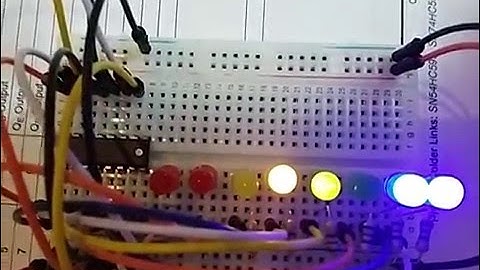 Arduino - 74HC595 Binary Counter IC w/ & wo/ GND pin connected