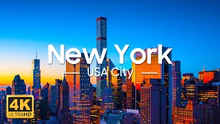 New York 4K Video - Relaxing Piano Music, Beautiful Urban Landscape | Stress Relief, Anxiety Relief