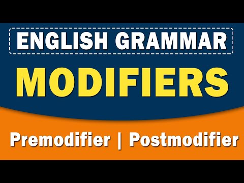 Modifiers | Premodifier & Postmodifier | English Grammar | Home Revise