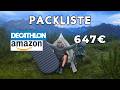 Komplette Packliste - GÜNSTIG &amp; leicht (Trekking, Wandern, Zelten)