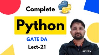 Dictionary in Python | Lecture 21 | Python Complete Course | GATE DA | Puneet Kansal