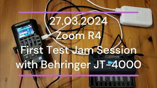 Zoom R4: Test Jam Session with Behringer JT4000 (no talking, just music)