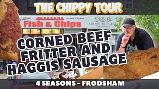 Chippy Review 30 - 4 Seasons, Frodsham, Giant Scallops, Corned Beef Fritters and Haggis Sausage. by The Chippy Tour 101 views 9 hours ago 6 minutes, 29 seconds