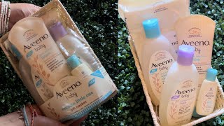 AVEENO WELCOME LITTLE ONE GIFT BASKET UNBOXING & REVIEW 2024 || AMAZON GIFT SET