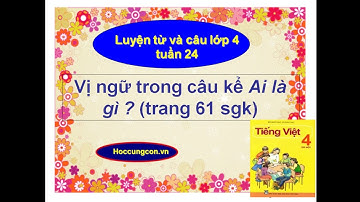 Vị ngữ trong câu kể Ai là gì? Tuần 24 Tiếng Việt lớp 4 trang 61