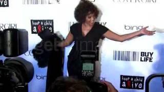 Whitney Houston at the Keep A Child Alive's Red Carpet