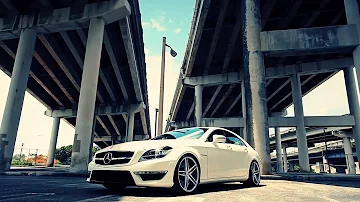 The Vossen Matte White Mercedes Benz CLS63 AMG on  20" VVS-CV5 Concave Wheels / Rims