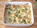 Cheesy cauliflower casserole | Conopida gratinata (conopida la cuptor cu smantana si cascaval)