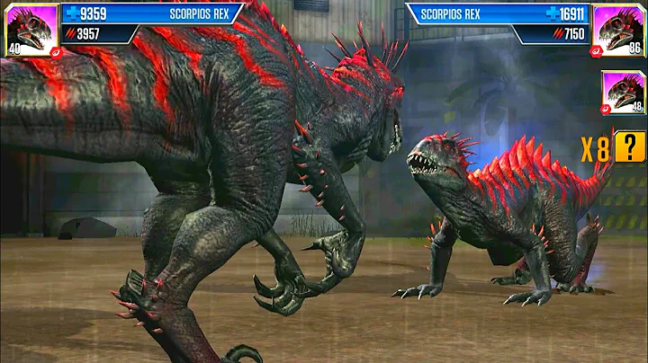SCORPIOS REX VS SCORPIOS REX (DEFEAT 9 OPPONENTS) | JURASSIC WORLD THE GAME