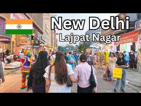 Lajpat Nagar Market, New Delhi 🇮🇳 – Evening Crowd & Busy Shopping Streets (4K Walking Tour 2026)