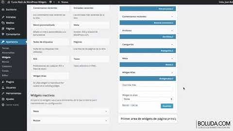 Curso de WordPress Widgets