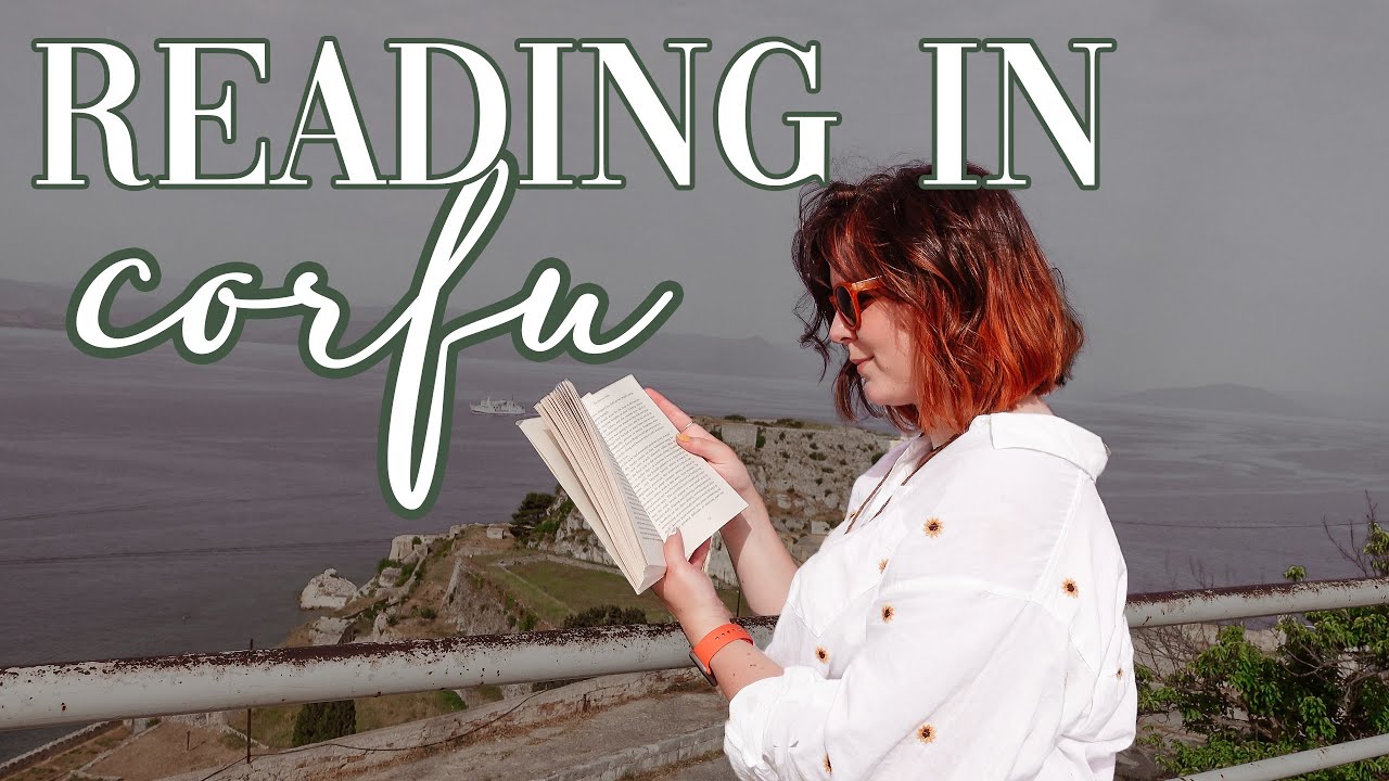 Reading a book set in Corfu, in Corfu