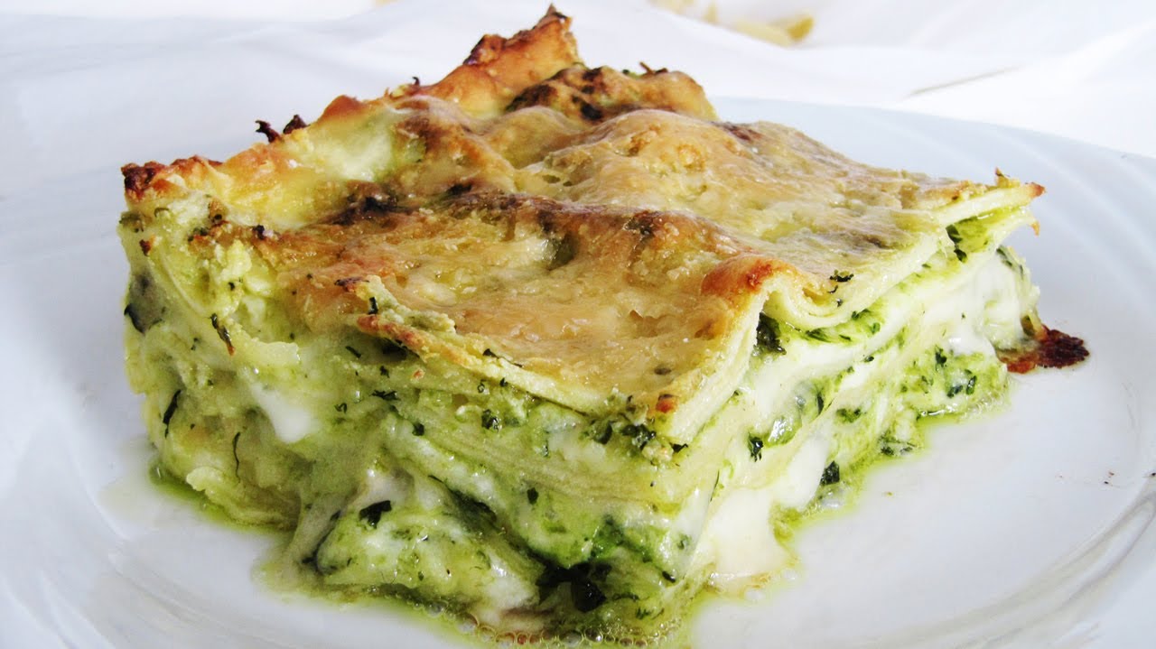 How to make Pesto Lasagne (Vegetarian Lasagna with Pesto sauce) - YouTube