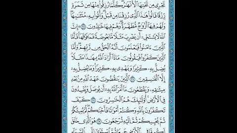 سورة البقرة الأيات من 25 إلى 29 
