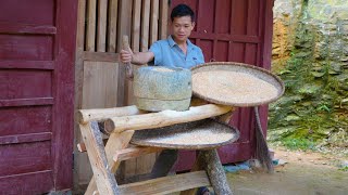 Fabrication & installation of drunk stone mortars, Make food for birds and fish  Luu Linh Family