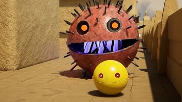 Pacman, Chain Chomp, and Two-Legged Robot – A Battle for Survival in the Ultimate Robot Labyrinth