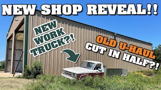 I bought my DREAM SHOP. Shop reveal, first upgrades, cleaning up, and NEW WORK TRUCK!