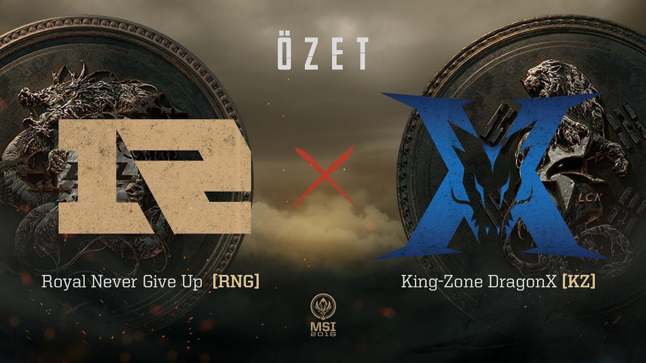 finals game 1 Royal Never Give Up ( RNG ) vs KING-ZONE DragonX ( KZ ) 1. Maç Özeti | MSI 2018 Finali
