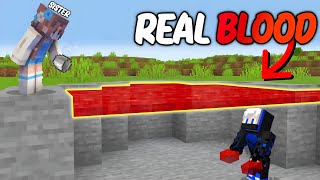 😂 I Fooled My SISTER With REAL BLOOD in Minecraft..
