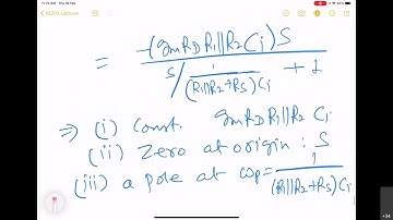 CMOS Analog Integrated Circuits - Lecture 20: Low Frequency Response of a CS Amplifier