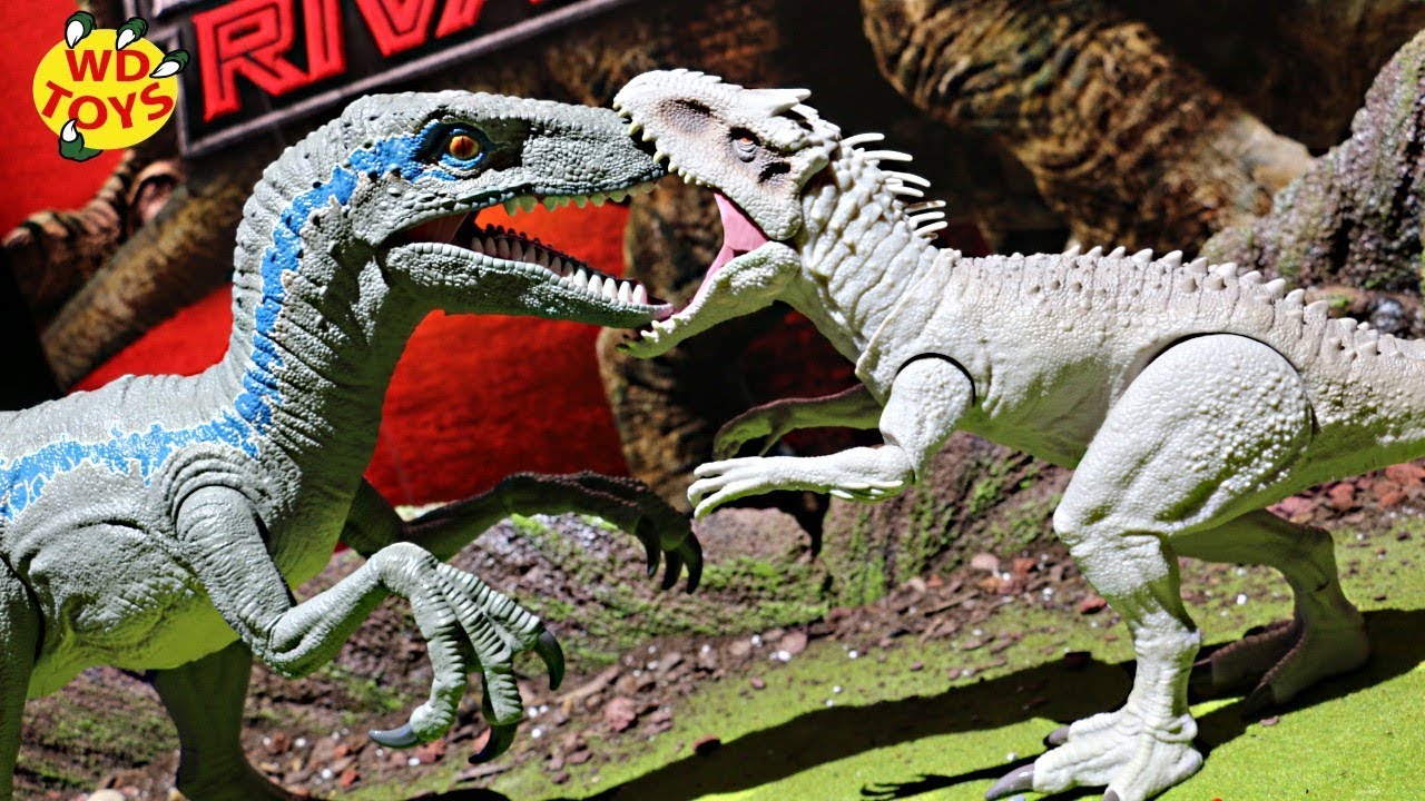 New Jurassic World Super Colossal Velociraptor Blue Dino Rivals Fallen Kingdom Mattel Dino Youtube