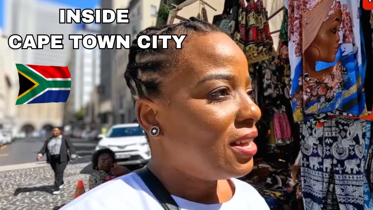 Исследуйте уличную еду в центральном деловом районе Кейптауна, африканский рынок, улицу Лонг-стри...