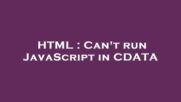HTML : Can