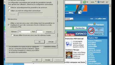 utilisation proxy sous xp