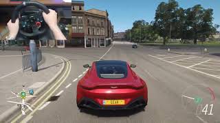 4K ASTON MARTIN VANTAGE Driving Forza Horizon 4 G29 Steering Wheel+Paddle shift