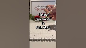 November in Italic Calligraphy #shorts #calligraphy #italic #art #november #video #mhenryoilagan