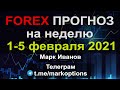 Форекс  стратегия. Форекс прогноз  с 1 по 5 февраля 2021