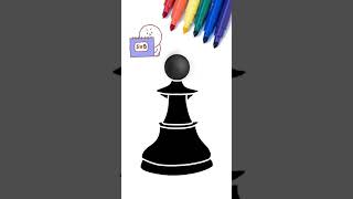 How to Draw Pawn Chess #shorts #cartoon #kawaiidrawing #cutedraws #cutedraws