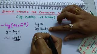 Test yourself solution to 3 Simple Tricks for chemistry calculations (Log, Antilog Negative Antilog)