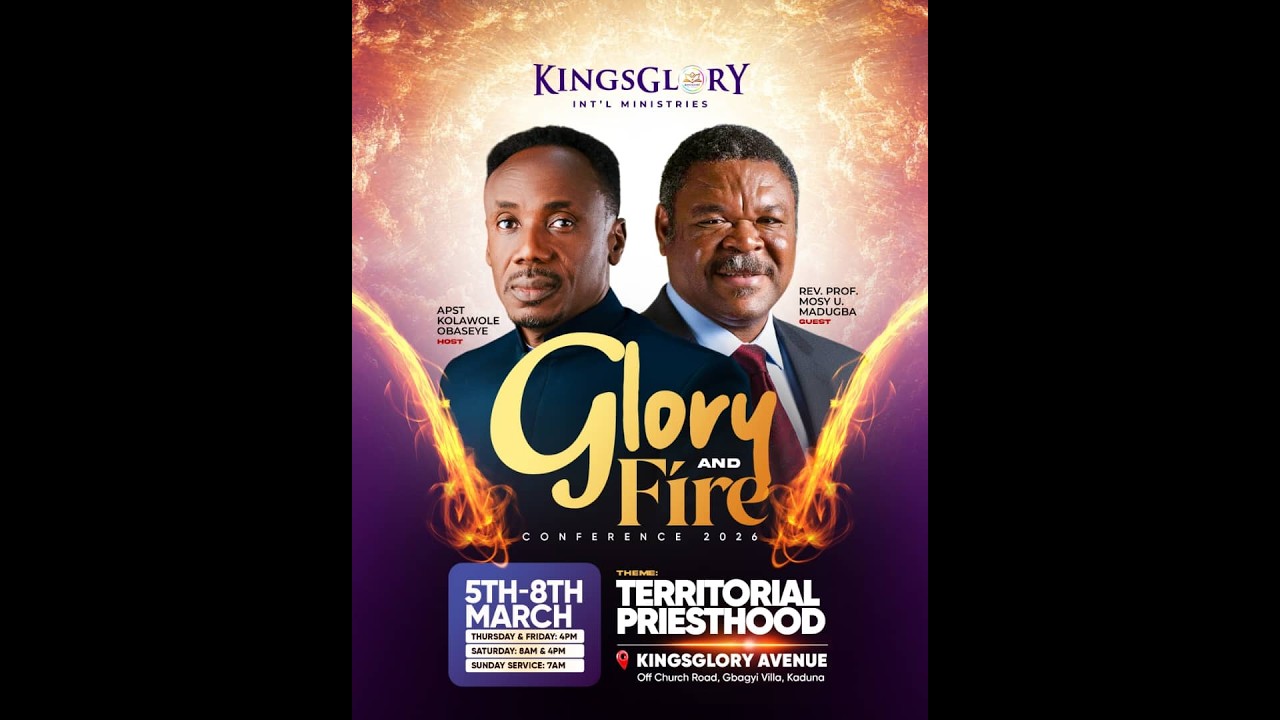 GLORY AND FIRE CONFERENCE 2026 || REV. PROF. MOSY MADUGBA || TERRITORIAL PRIESTHOOD || KADUNA STATE.