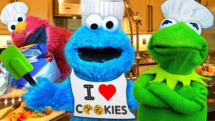 Cooking with Cookie Monster! Kermit the Frog and C...