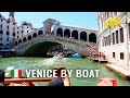 Venice by boat, beautiful Grand Canal boat tour Venice Italy, from Santa Croce to San Marco