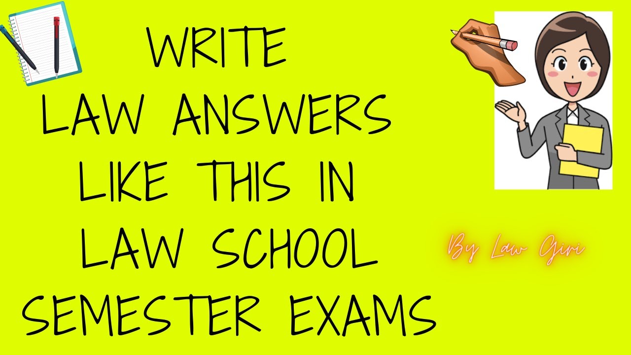 writing essay exams to succeed in law school