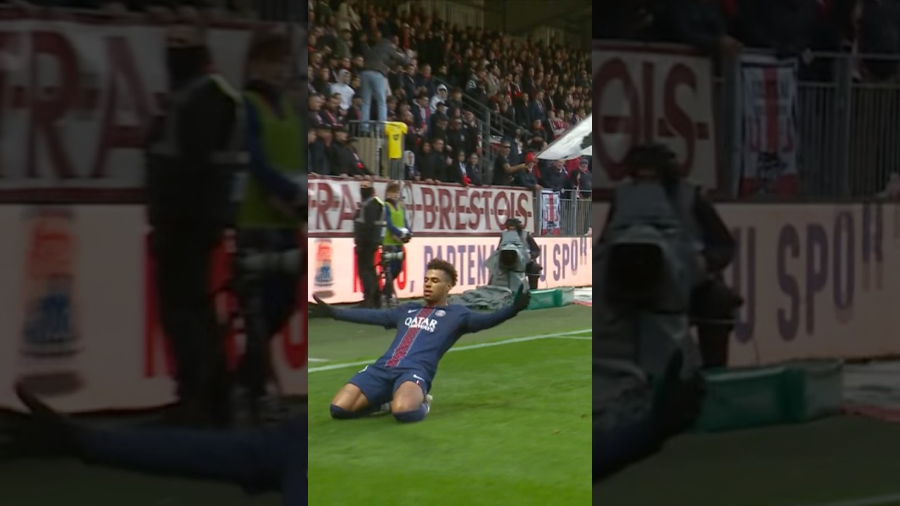 The final touch by Désiré Doué ✨ #PSG #Ligue1 #Doué