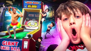 GIANT Skee Ball Challenge!  If we lose, our friend has consequences! FV Family Vlog Game screenshot 4