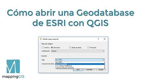 Cómo abrir una Geodatabase de ESRI con QGIS